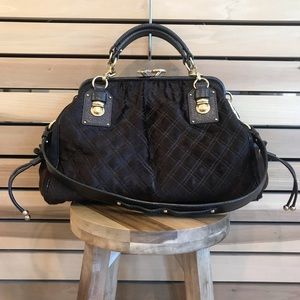 Marc Jacobs quilted pony hair saddle bag